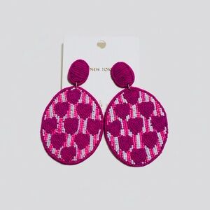 Valentine Heart Beaded Earrings